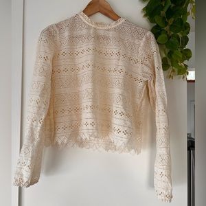 Cropped lace top